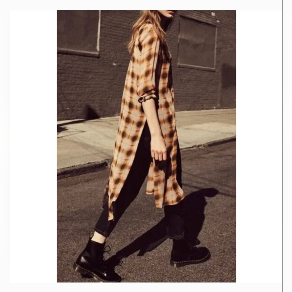 ✨️SALE✨️ BDG Sheer Longline Button Down Shirt Tunic Duster Dress